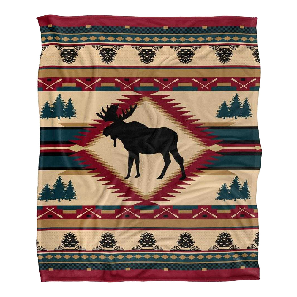 Multicoloured - Front - JQ Licensing Silky Moose Supersoft Blanket
