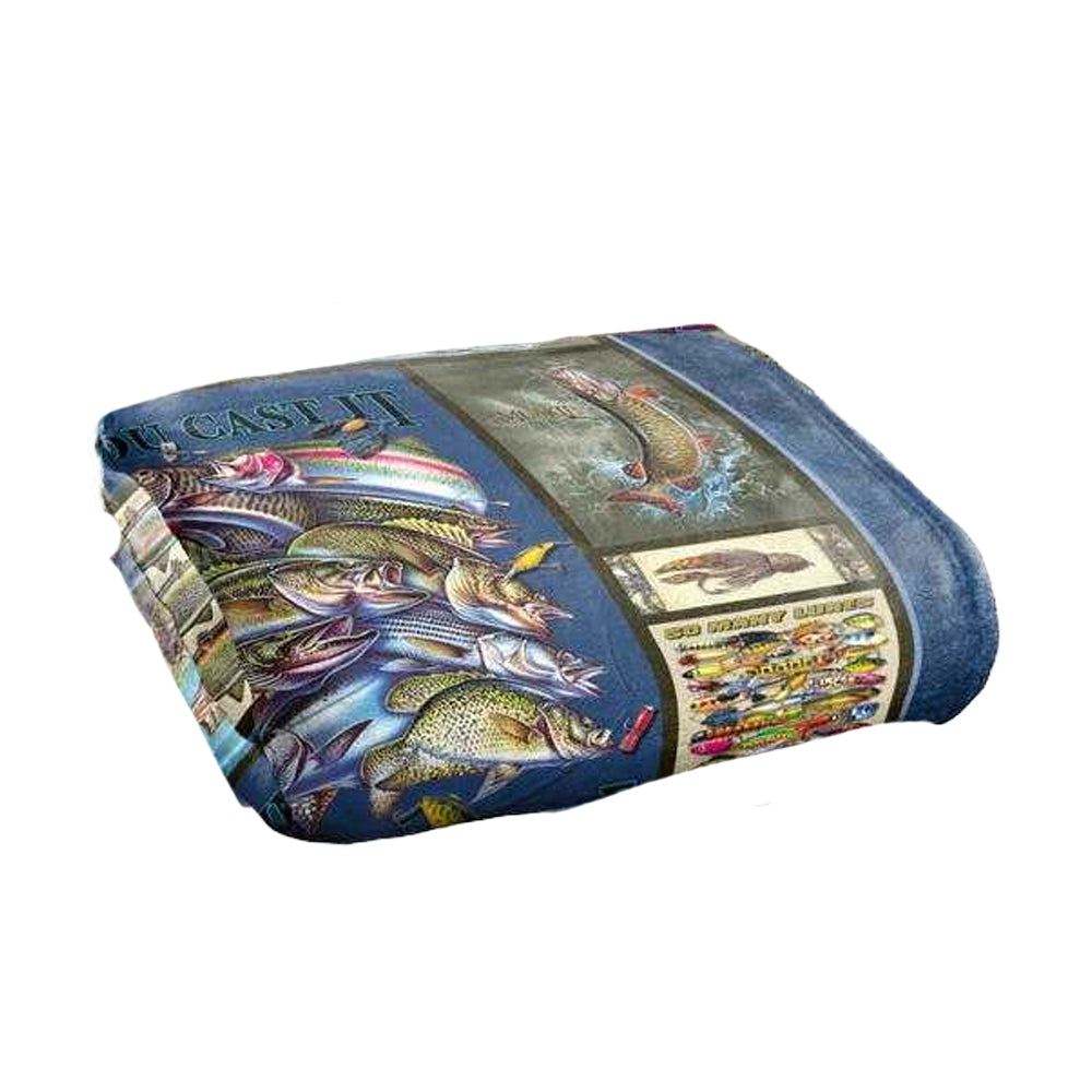 Multicoloured - Back - JQ Licensing Silky FIshing Supersoft Blanket