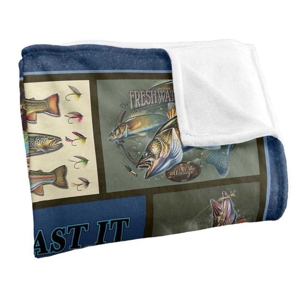 Multicoloured - Side - JQ Licensing Silky FIshing Supersoft Blanket