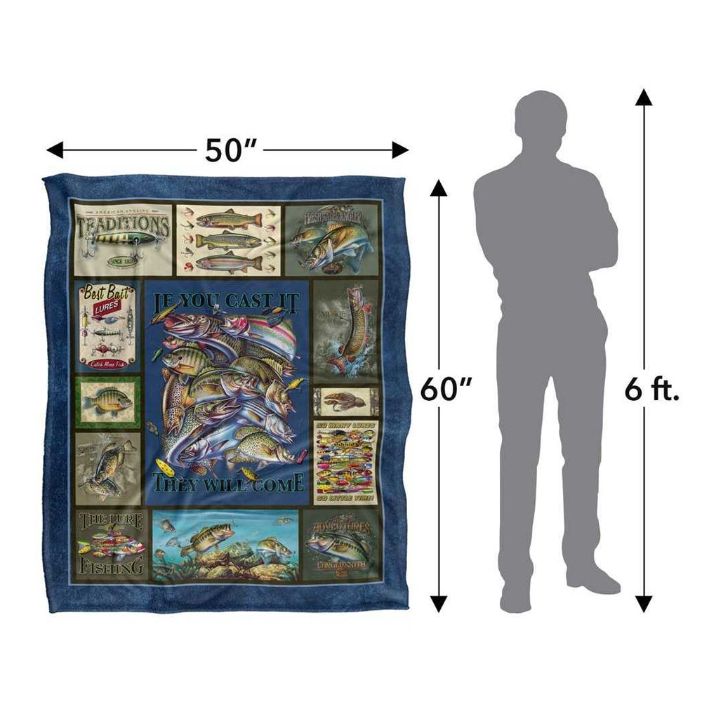 Multicoloured - Lifestyle - JQ Licensing Silky FIshing Supersoft Blanket