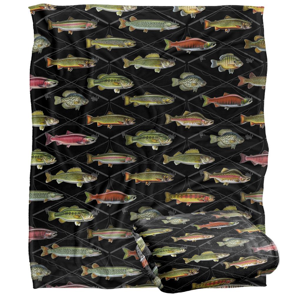 Multicoloured - Back - JQ Licensing Silky FIshing Supersoft Blanket