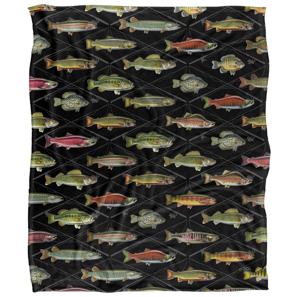 Multicoloured - Front - JQ Licensing Silky FIshing Supersoft Blanket