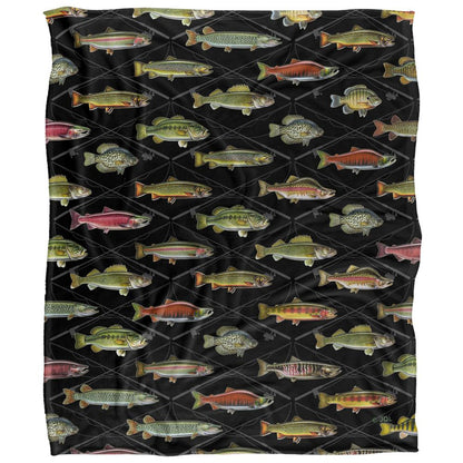 Multicoloured - Front - JQ Licensing Silky FIshing Supersoft Blanket