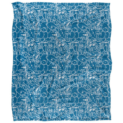 Multicoloured - Front - JQ Licensing Silky FIshing Supersoft Blanket