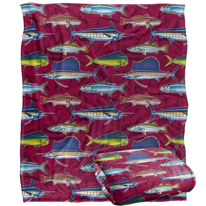 Multicoloured - Back - JQ Licensing Silky FIshing Supersoft Blanket