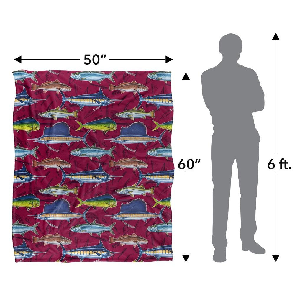 Multicoloured - Pack Shot - JQ Licensing Silky FIshing Supersoft Blanket