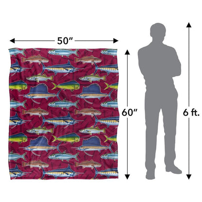 Multicoloured - Pack Shot - JQ Licensing Silky FIshing Supersoft Blanket