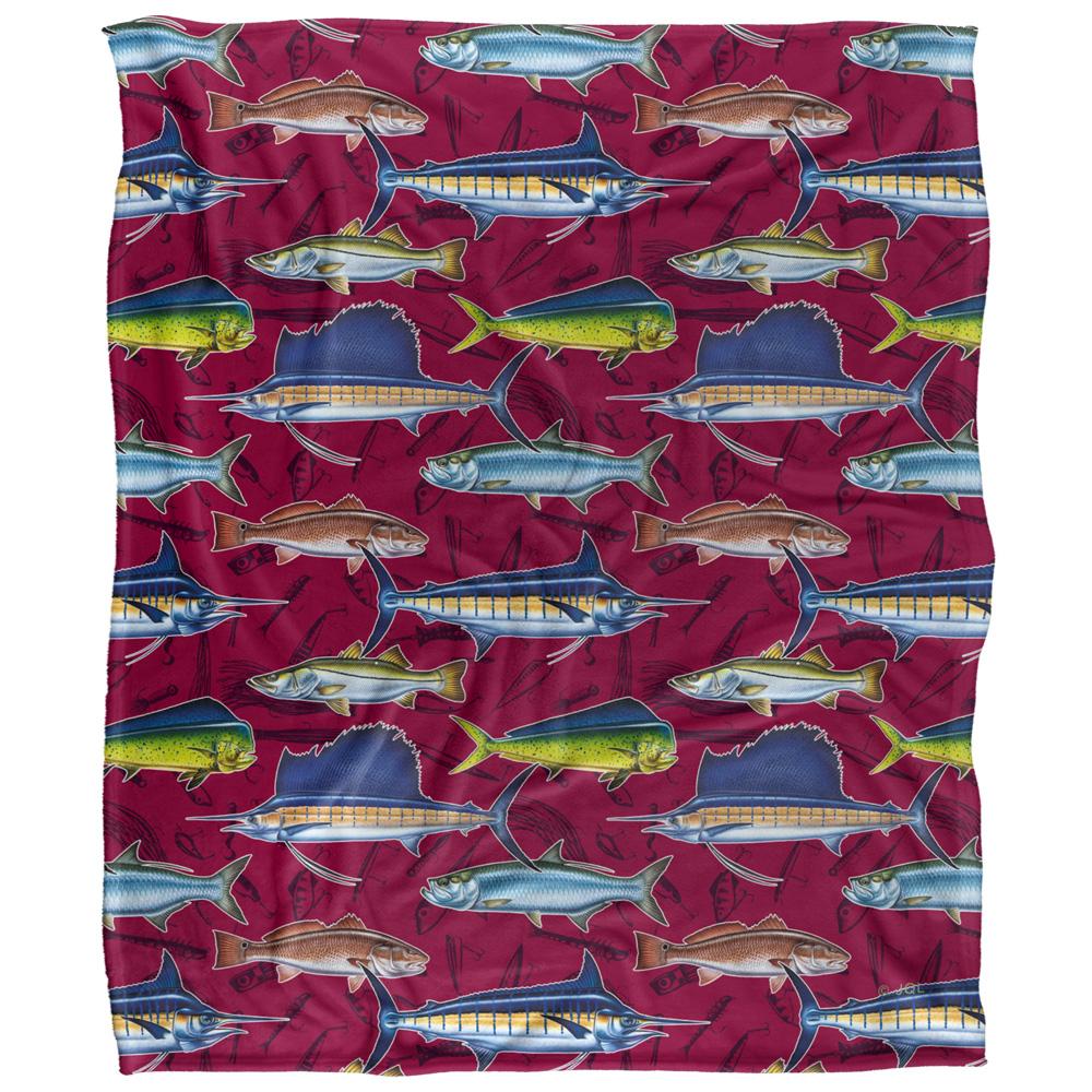 Multicoloured - Front - JQ Licensing Silky FIshing Supersoft Blanket