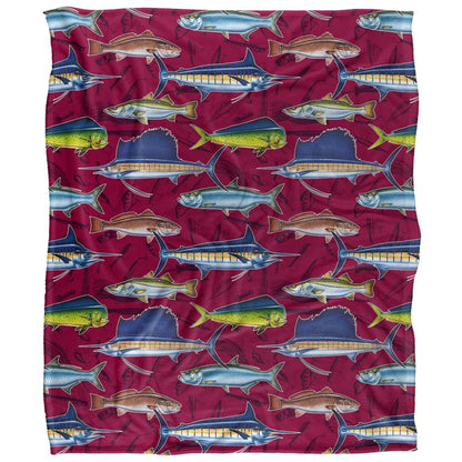 Multicoloured - Front - JQ Licensing Silky FIshing Supersoft Blanket