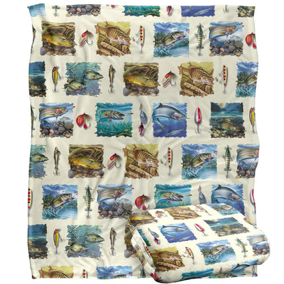 Multicoloured - Back - JQ Licensing Silky Fish Supersoft Blanket