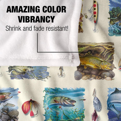 Multicoloured - Lifestyle - JQ Licensing Silky Fish Supersoft Blanket