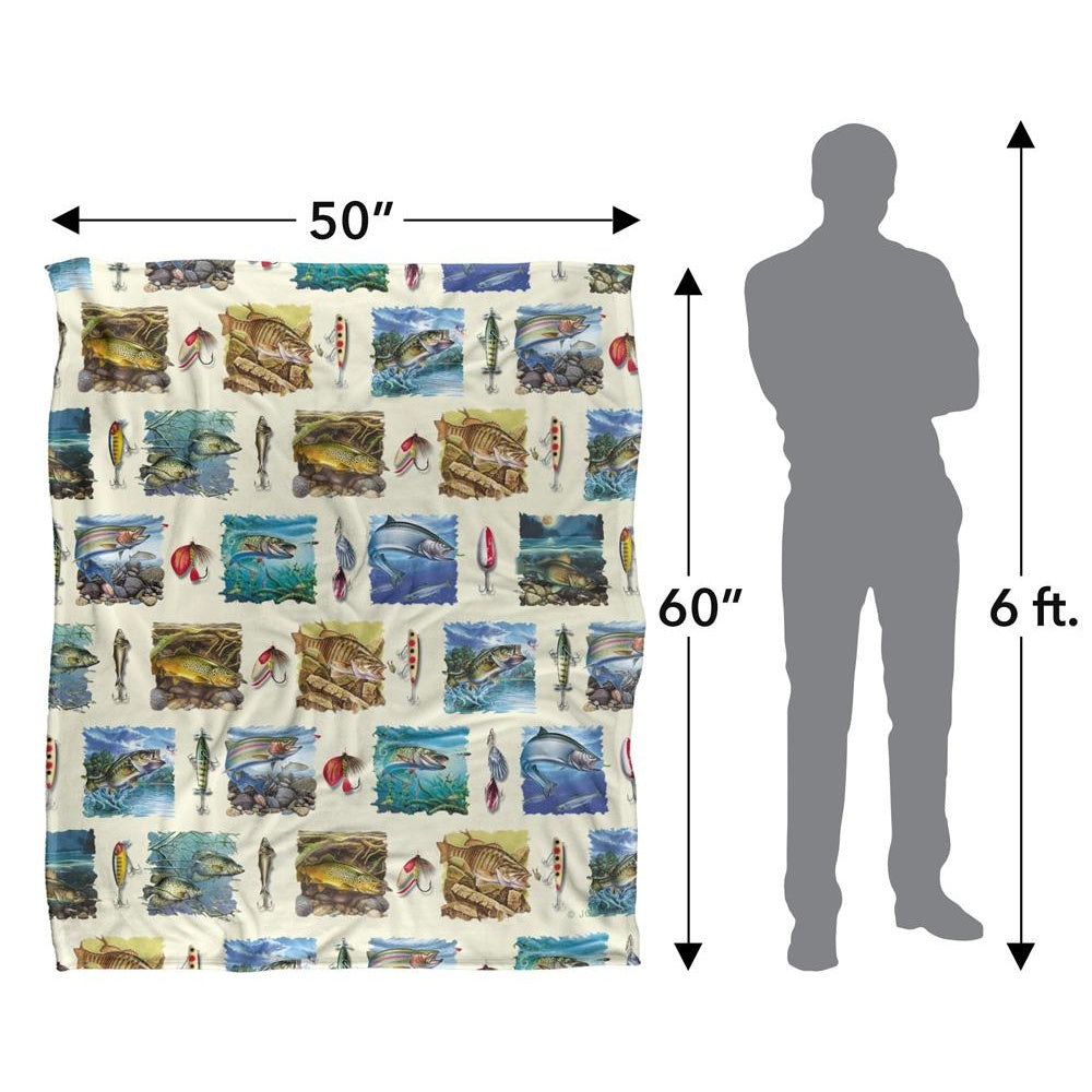 Multicoloured - Pack Shot - JQ Licensing Silky Fish Supersoft Blanket