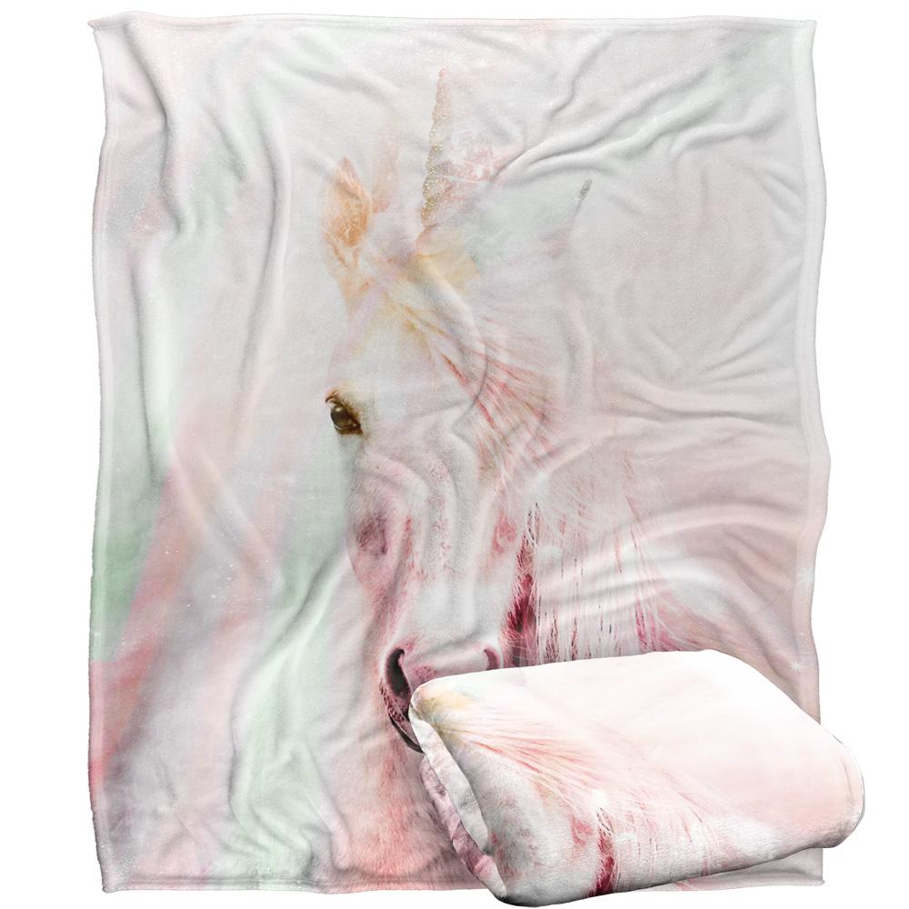 Multicoloured - Back - Reinders Silky Unicorn Supersoft Blanket