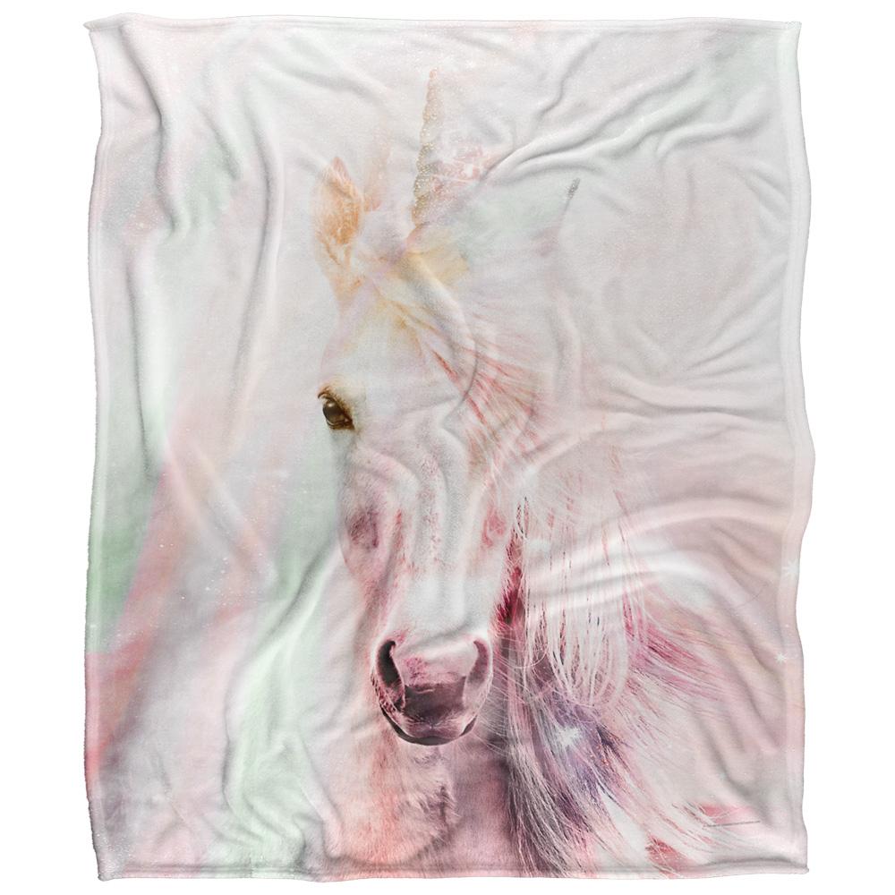 Multicoloured - Front - Reinders Silky Unicorn Supersoft Blanket