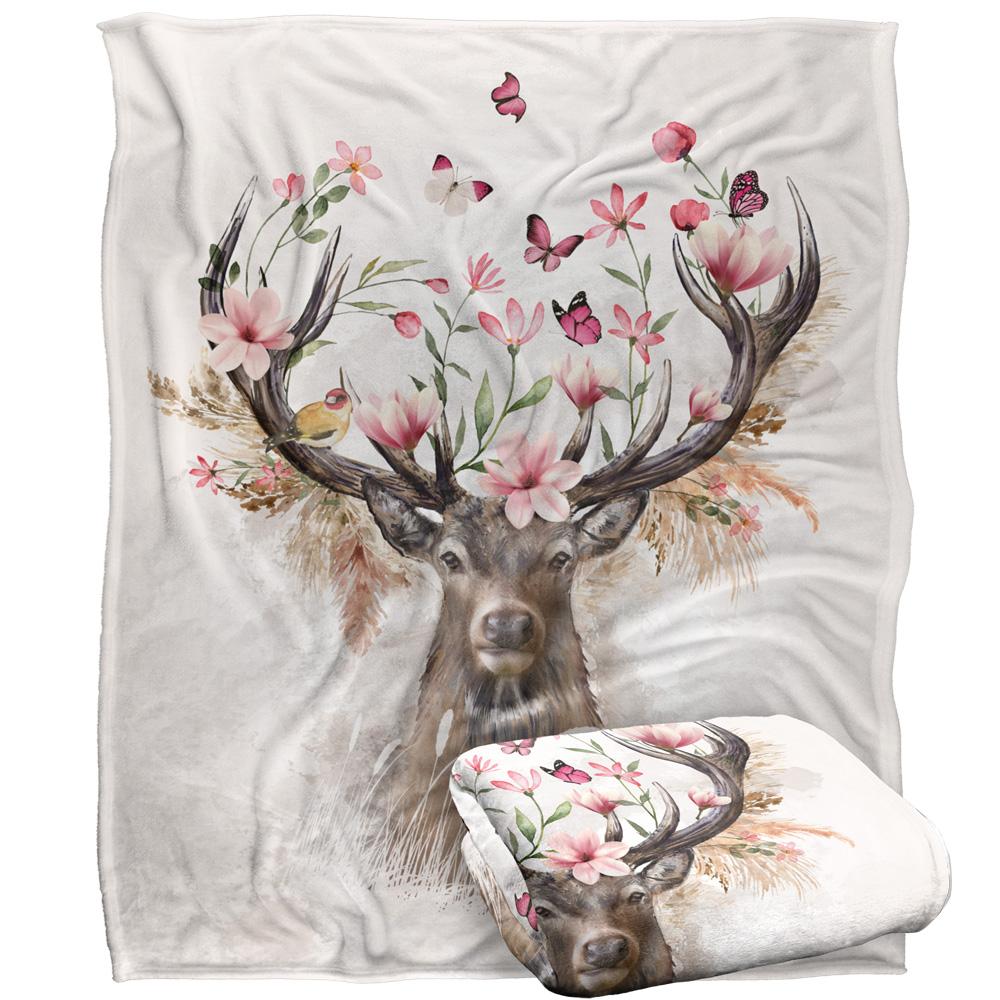 Multicoloured - Back - Reinders Silky Deer Supersoft Blanket