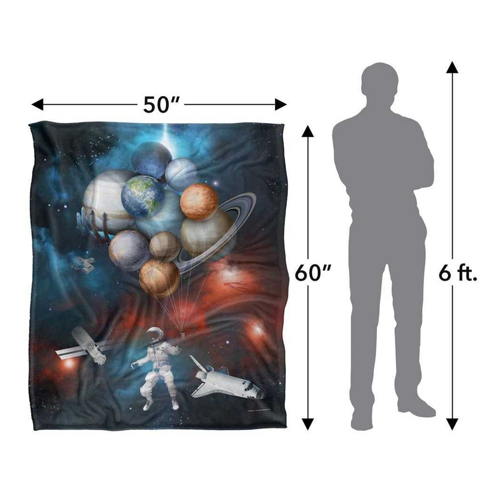 Multicoloured - Lifestyle - Reinders Silky Astronaut Supersoft Blanket
