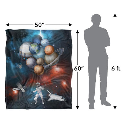 Multicoloured - Pack Shot - Reinders Silky Astronaut Supersoft Blanket