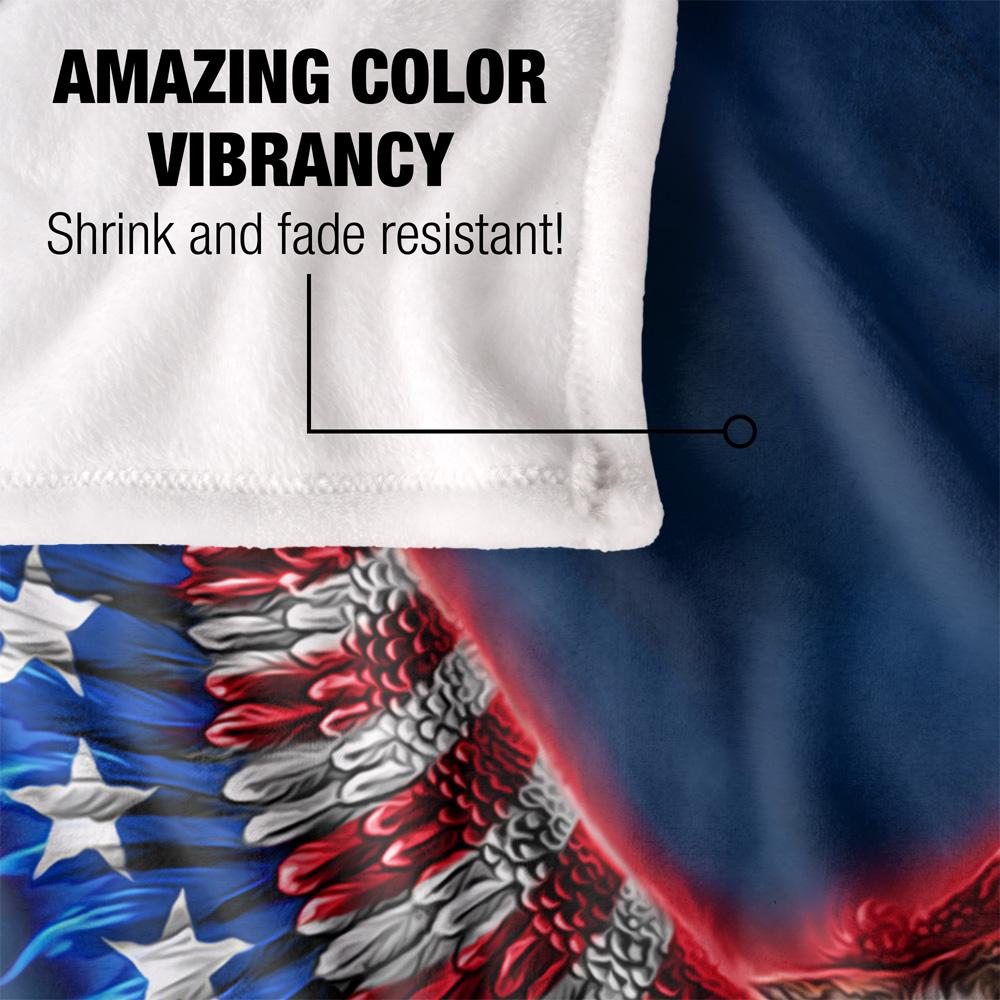 Multicoloured - Lifestyle - JQ Licensing James Piazza Silky American Flag Supersoft Blanket