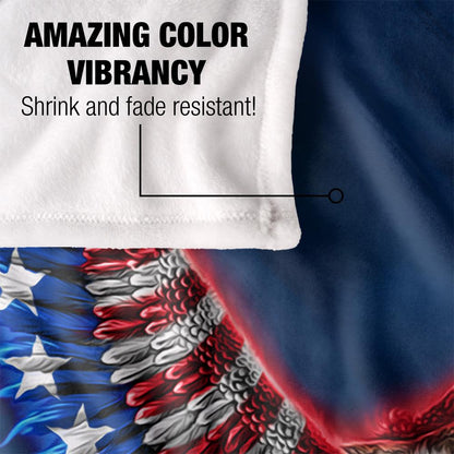 Multicoloured - Lifestyle - JQ Licensing James Piazza Silky American Flag Supersoft Blanket