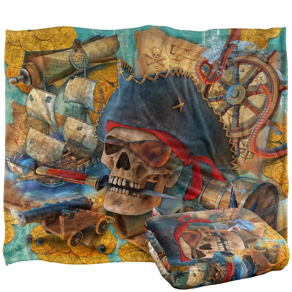 Multicoloured - Back - JQ Licensing James Piazza Silky Pirate Supersoft Blanket