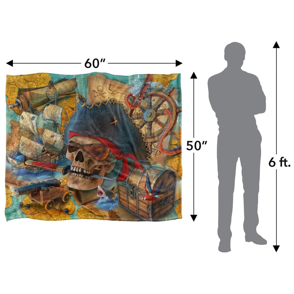 Multicoloured - Pack Shot - JQ Licensing James Piazza Silky Pirate Supersoft Blanket