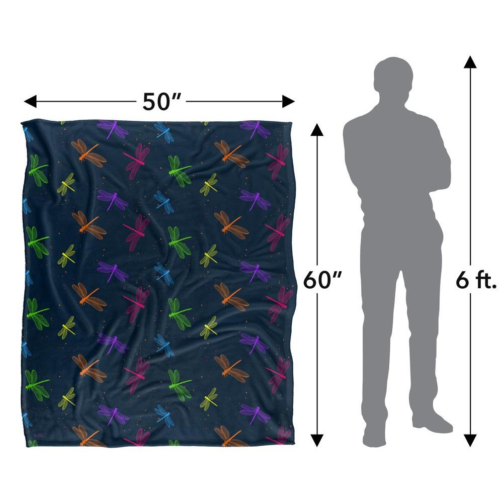Multicoloured - Pack Shot - JQ Licensing James Piazza Silky Dragonfly Supersoft Blanket