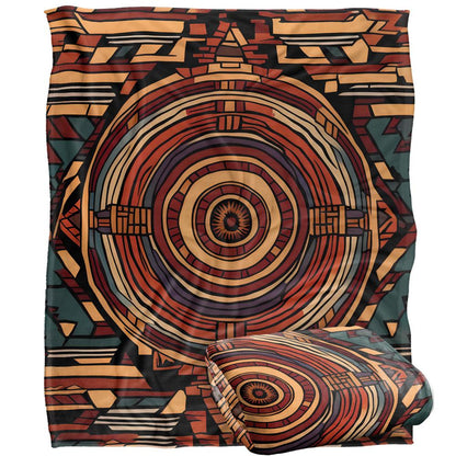 Multicoloured - Back - JQ Licensing James Piazza Silky Aztec Supersoft Blanket