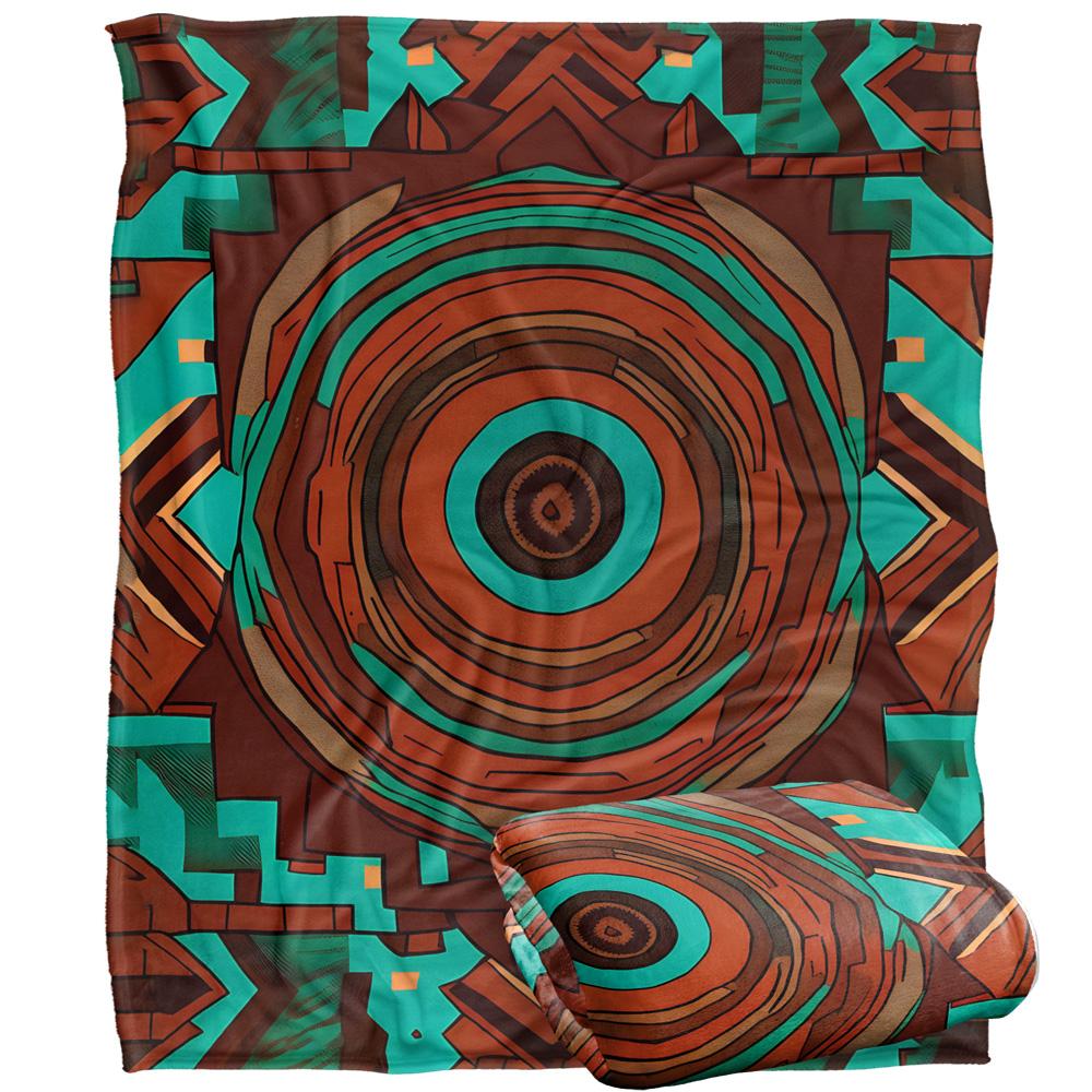 Multicoloured - Back - JQ Licensing James Piazza 2 Silky Aztec Supersoft Blanket