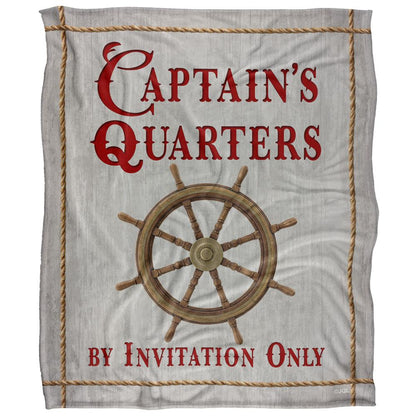 White-White-Red-Red - Front - JQ Licensing James Piazza Captain´s Quarters Coastal Supersoft Blanket