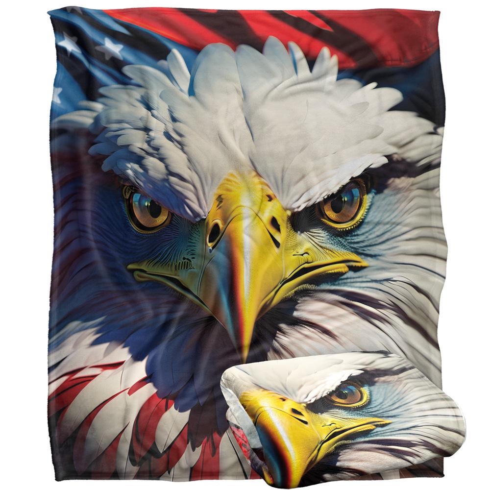 Multicoloured - Back - JQ Licensing James Piazza Silky Eagle Supersoft Blanket