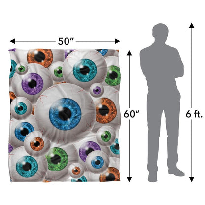 Multicoloured - Pack Shot - JQ Licensing James Piazza Silky Eyeball Supersoft Blanket