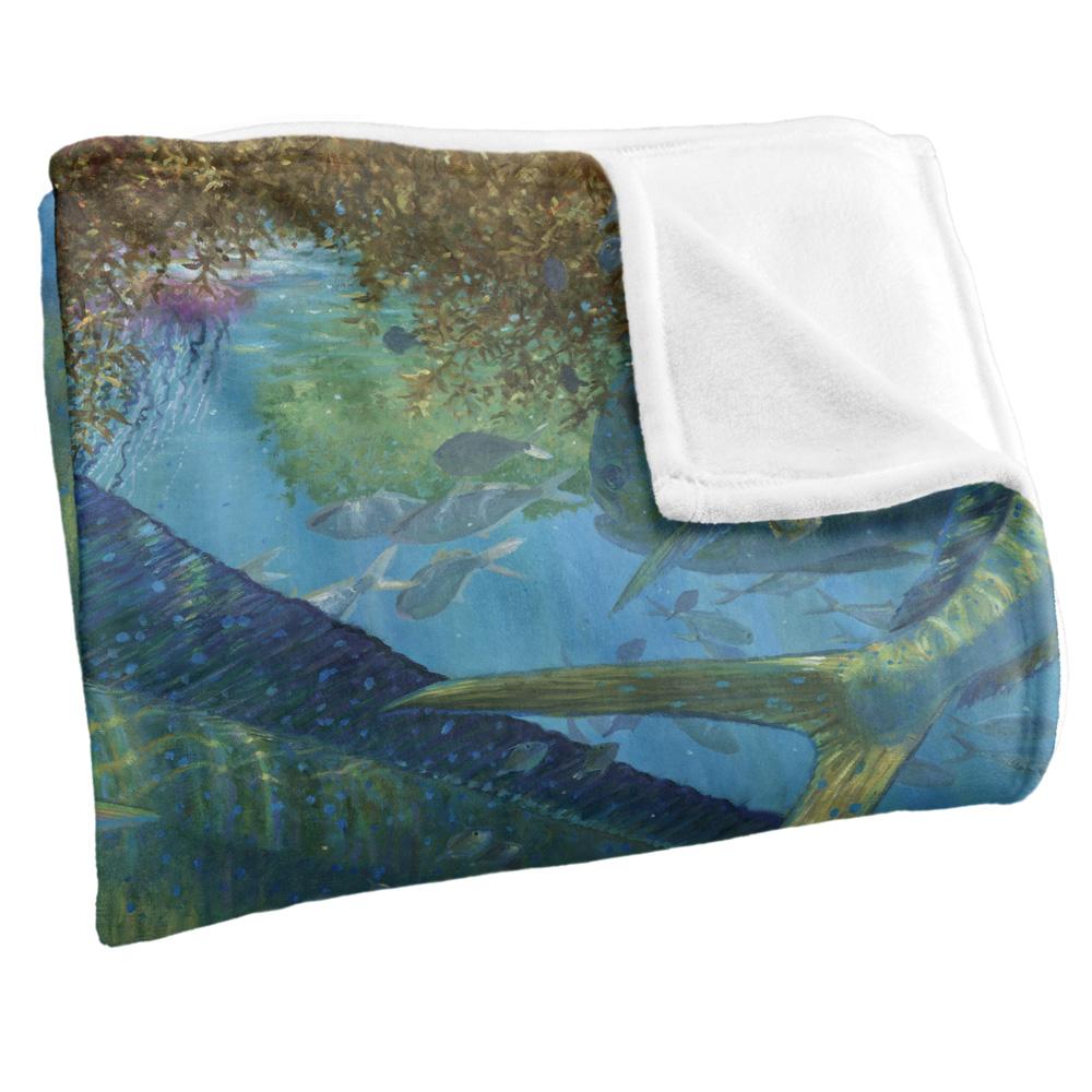 Blue-Multicoloured - Side - Wild Wings Uninvited 2 Silky Supersoft Blanket