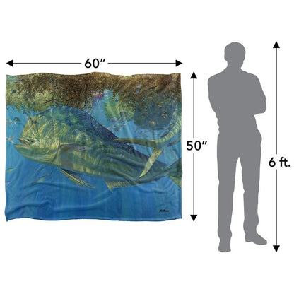 Blue-Multicoloured - Pack Shot - Wild Wings Uninvited 2 Silky Supersoft Blanket