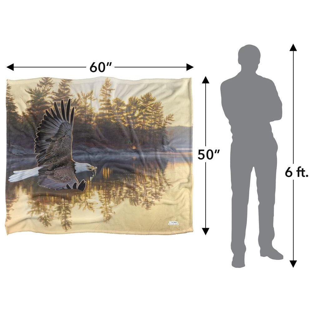 Multicoloured - Pack Shot - Wild Wings Gone Fishing 2 Silky Supersoft Blanket