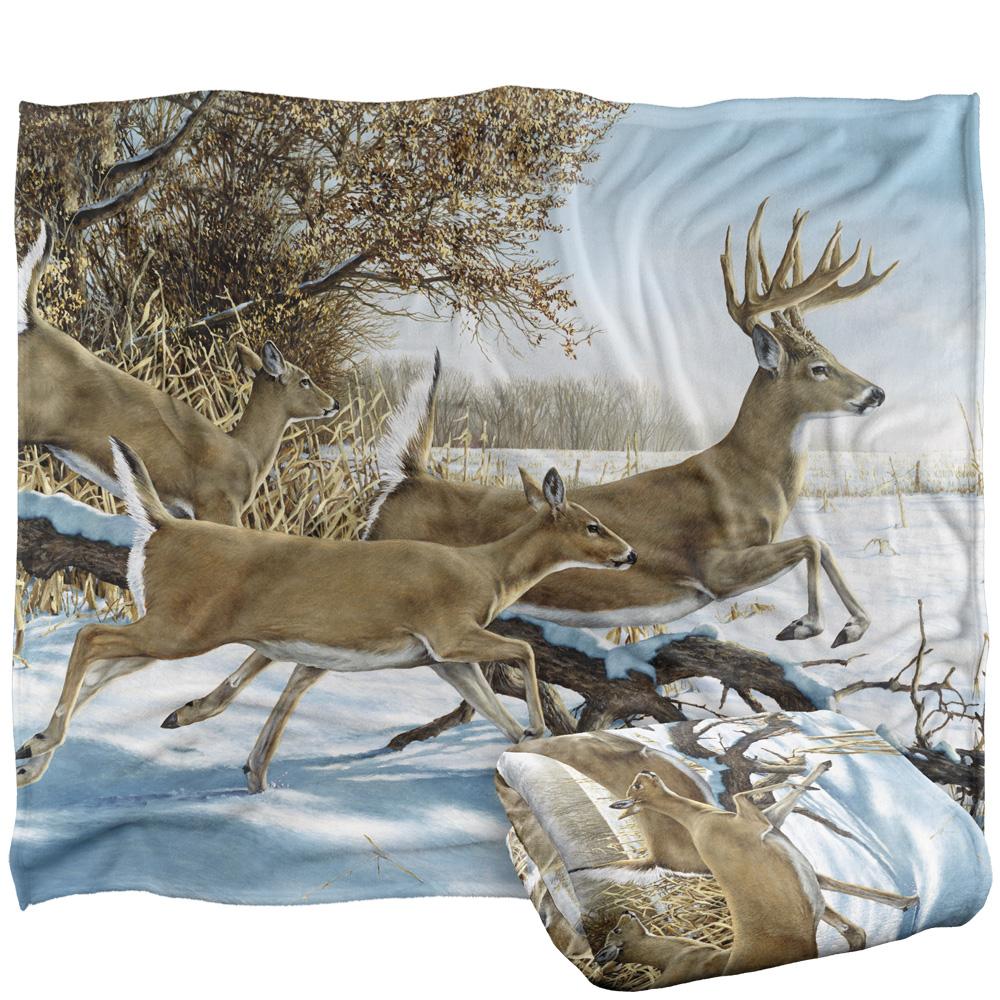 Sky Blue-White-Brown - Back - Wild Wings Breaking Cover 2 Silky Supersoft Blanket