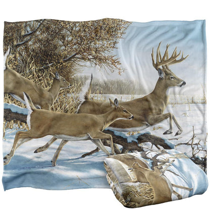 Sky Blue-White-Brown - Back - Wild Wings Breaking Cover 2 Silky Supersoft Blanket