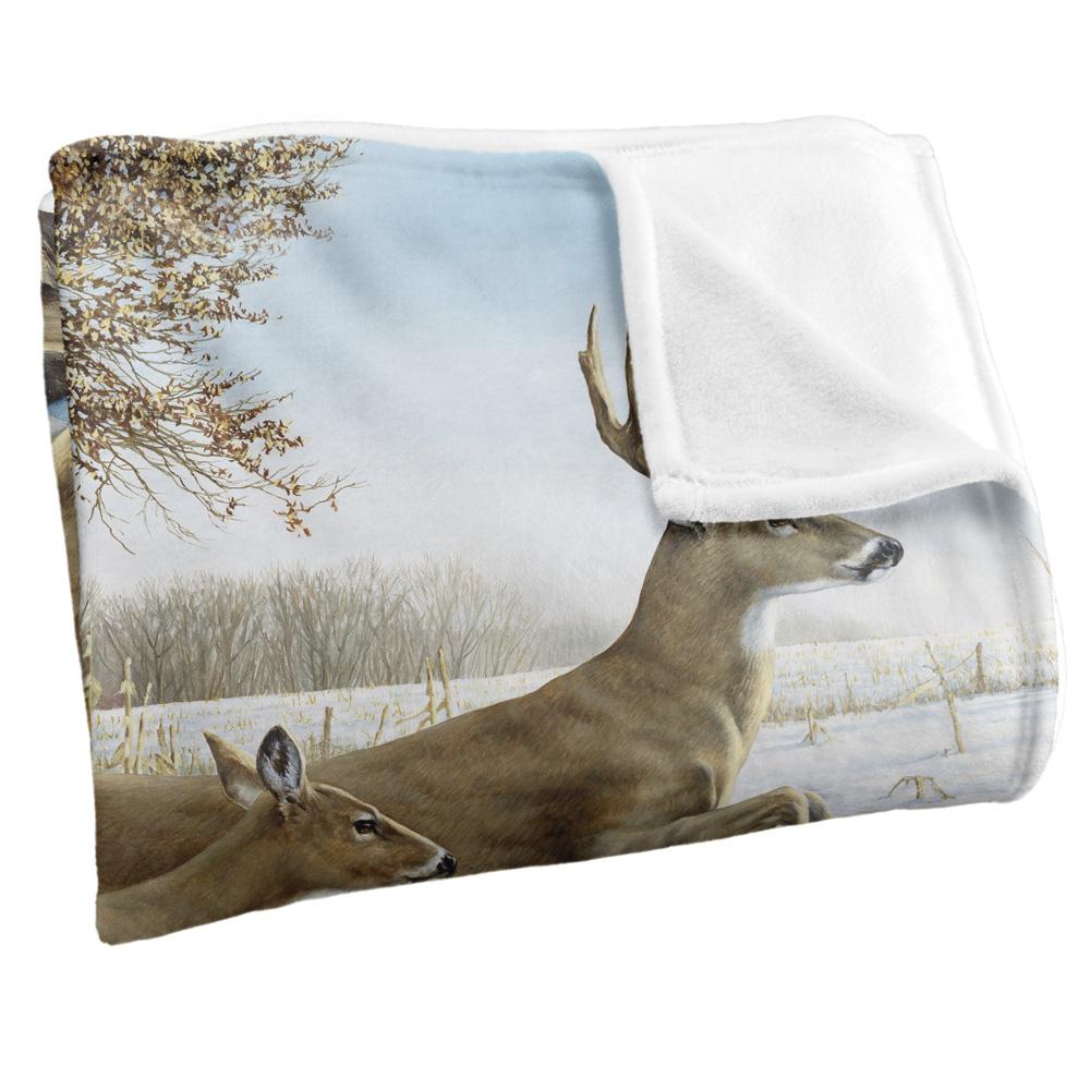Sky Blue-White-Brown - Side - Wild Wings Breaking Cover 2 Silky Supersoft Blanket
