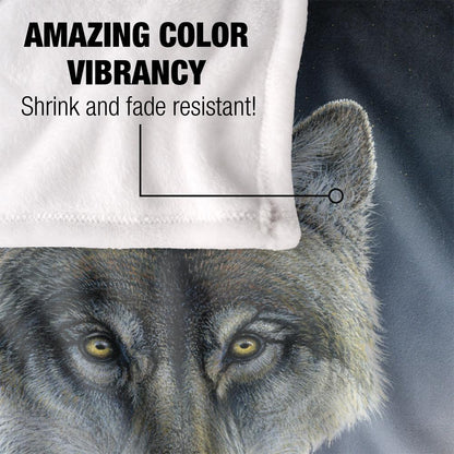 Black Blue - Lifestyle - Wild Wings Midnight Wolves 2 Silky Supersoft Blanket