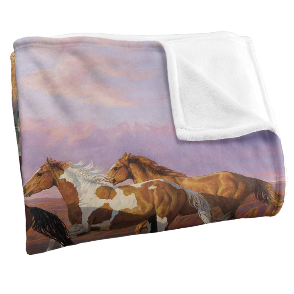 Brown-Multicoloured - Side - Wild Wings Sunset Cruise 2 Silky Supersoft Blanket