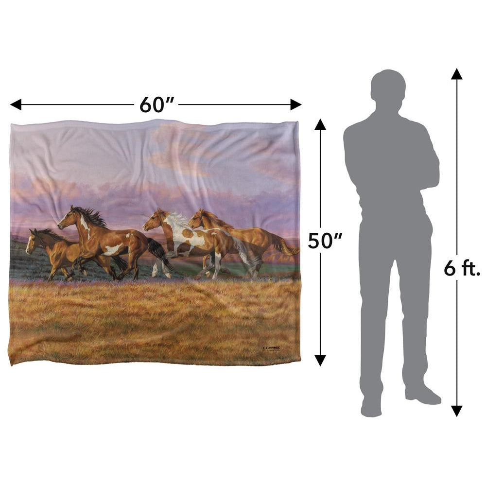 Brown-Multicoloured - Close up - Wild Wings Sunset Cruise 2 Silky Supersoft Blanket