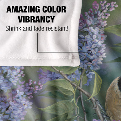 Lavender-Multicoloured - Lifestyle - Wild Wings Silky Chickadees Supersoft Blanket