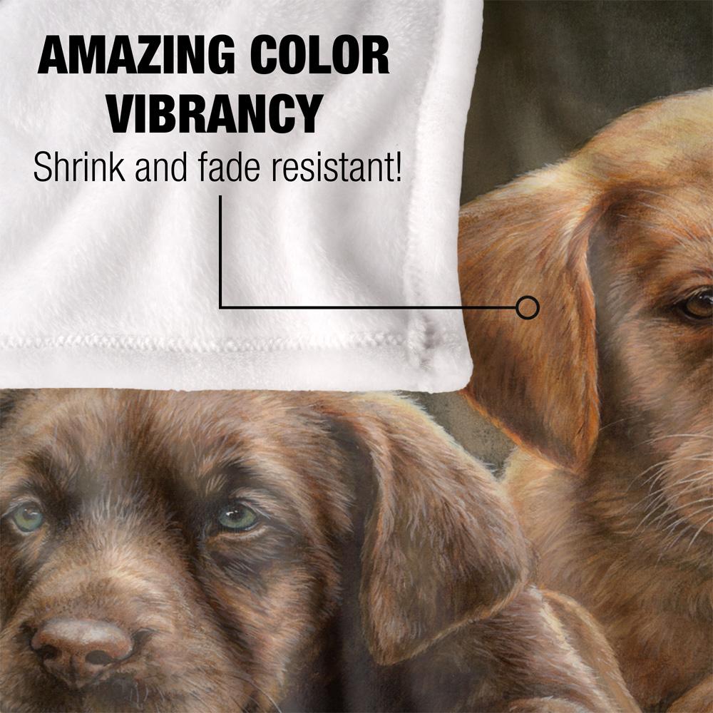 Brown-Black - Lifestyle - Wild Wings Silky Puppies Supersoft Blanket