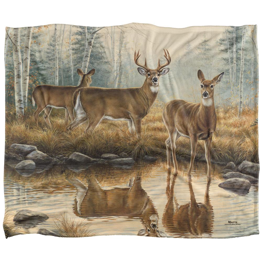 Brown-Multicoloured - Front - Wild Wings Reflections 2 Silky Autumn Supersoft Blanket