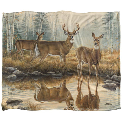 Brown-Multicoloured - Front - Wild Wings Reflections 2 Silky Autumn Supersoft Blanket