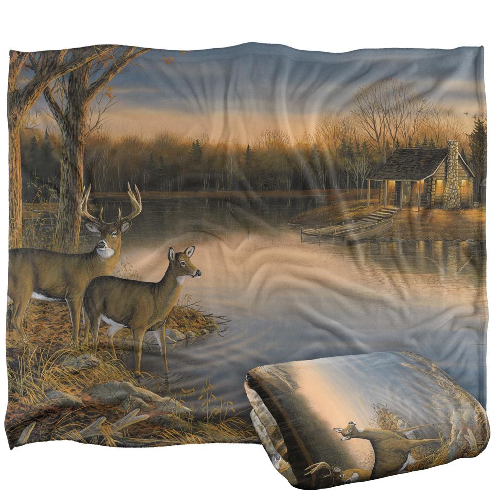 Multicoloured - Back - Wild Wings Tranquil Evening 2 Silky Supersoft Blanket