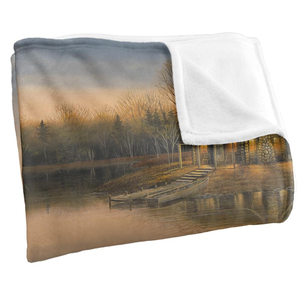 Multicoloured - Side - Wild Wings Tranquil Evening 2 Silky Supersoft Blanket