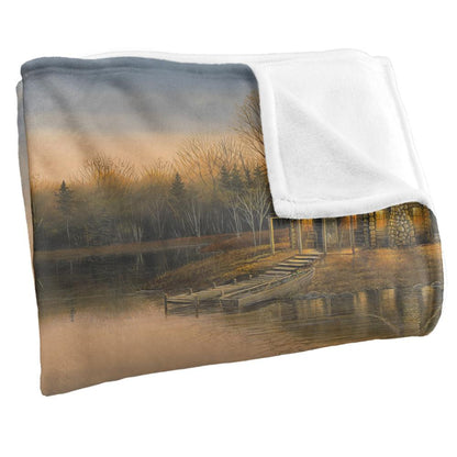 Multicoloured - Side - Wild Wings Tranquil Evening 2 Silky Supersoft Blanket