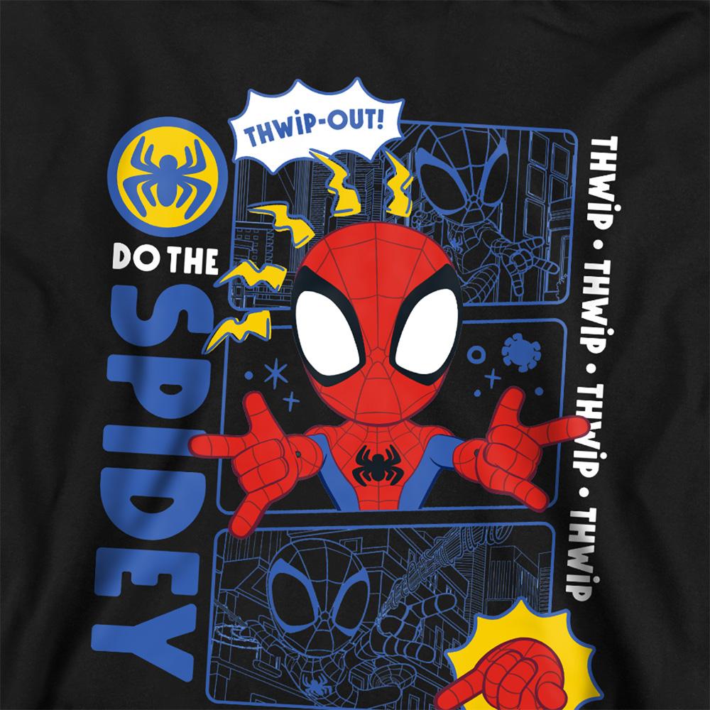 Navy - Back - Spidey And His Amazing Friends Childrens-Kids Comic Pull Over Hoodie