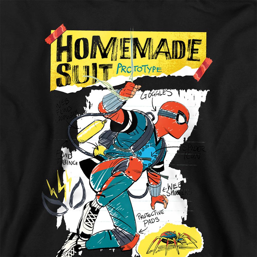 Navy - Back - Spider-Man Childrens-Kids Pull Over Hoodie