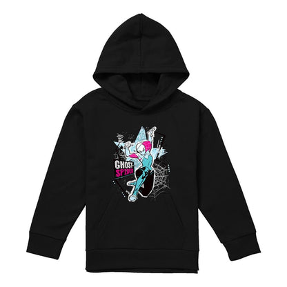 Navy - Lifestyle - Spider-Man Childrens-Kids Ghost-Spider Web Pull Over Hoodie